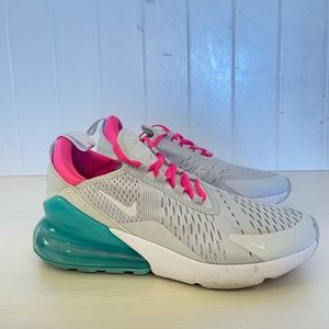 Nike 27C pink, blue and white